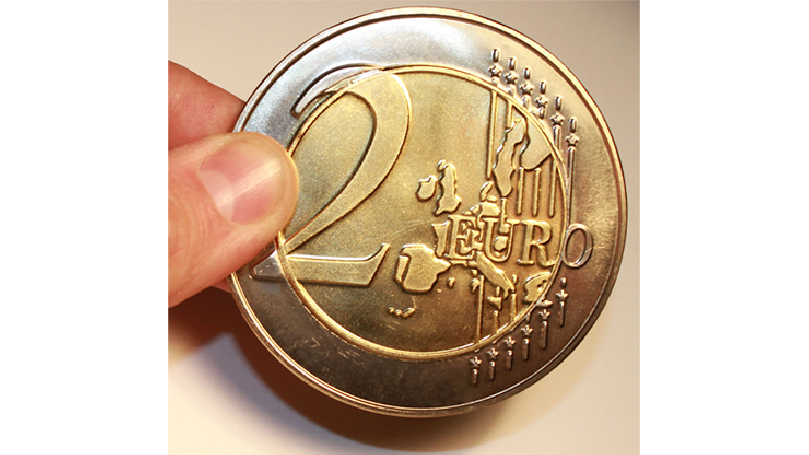 Moneta Jumbo  2 Euro doppia faccia- Trick