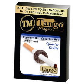 sigaretta attraverso la moneta Quarter (One Sided) D0013 by Tango Magic - Trick