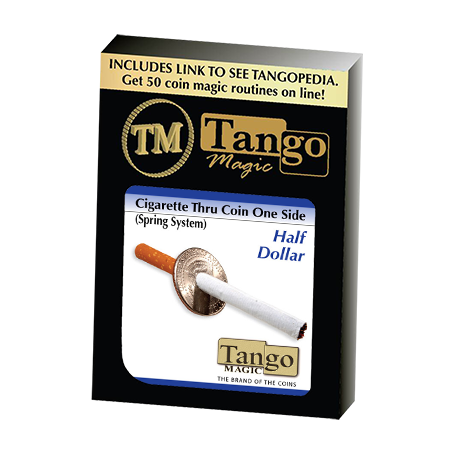 sigaretta attraverso la moneta Half Dollar (One Sided) (D0014)by Tango -