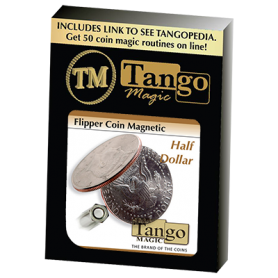 Magnetic Flipper Coin (Half Dollar)(D0042)by Tango - Trick
