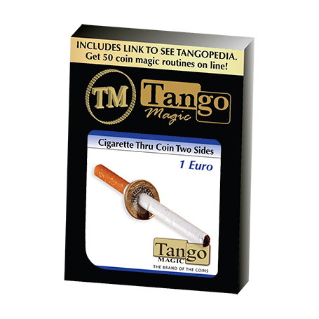 sigaretta attraverso la moneta Two Sides 1 Euro by Tango - Trick (E0063)