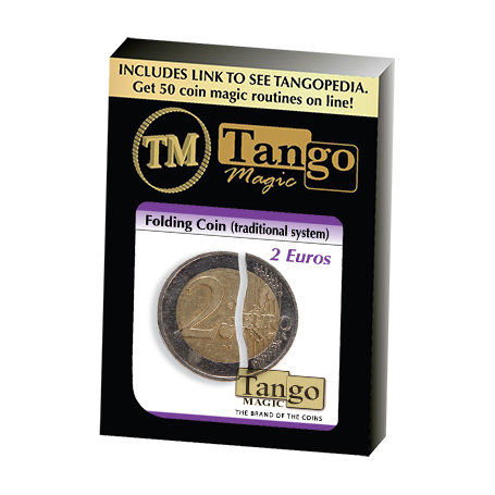 Folding Coin - 2  Euros (Traditional) by Tango Magic - Trick (E0064)