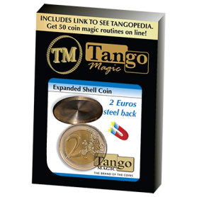 Expanded Shell Coin - (2 Euro, Steel Back) by Tango Magic - Conchiglia Espansa(E0065)