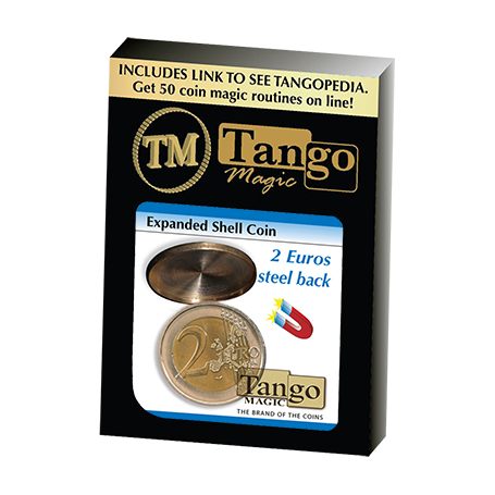 Expanded Shell Coin - (2 Euro, Steel Back) by Tango Magic - Conchiglia Espansa(E0065)