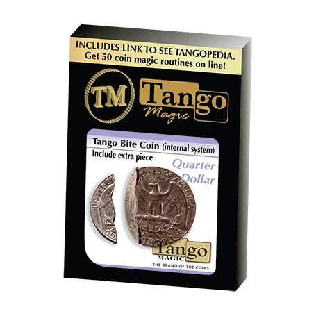 Bite Coin - US Quarter (Internal With Extra Piece) (D0045)by Tango - Trick