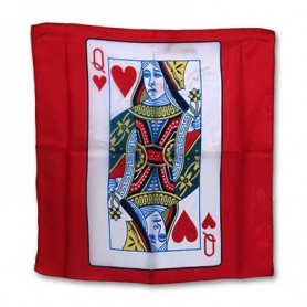 Foulard 45 x 45 Queen of Heart Card from Magic by Gosh - Trick
