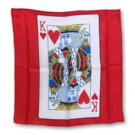 Foulard 45 x 45 King of Hearts Card from Magic by Gosh - Trick