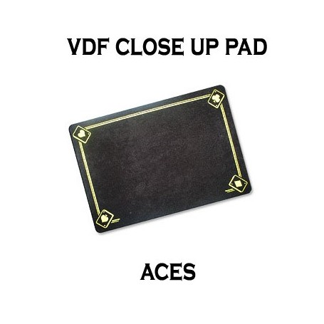 VDF Close Up Pad with Printed Aces (Black) by Di Fatta Magic - Trick