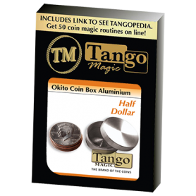 Okito Coin Box Aluminum Half Dollar (A0004)by Tango - Trick