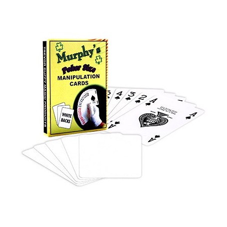 Manipulation Cards-POKER SIZE/WHITE BACK (For Glove Workers) by Trevor Duffy - Trick