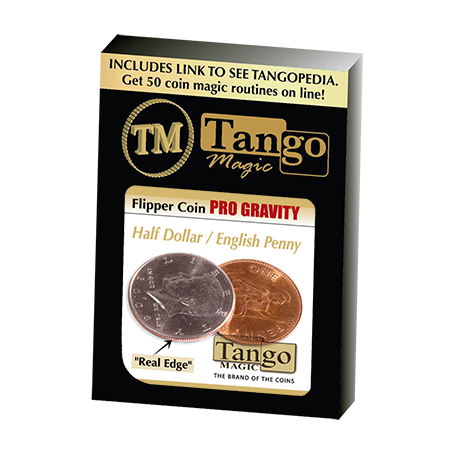 Flipper Coin PRO Gravity Half Dollar/English Penny - Tango - Trick (D0101)