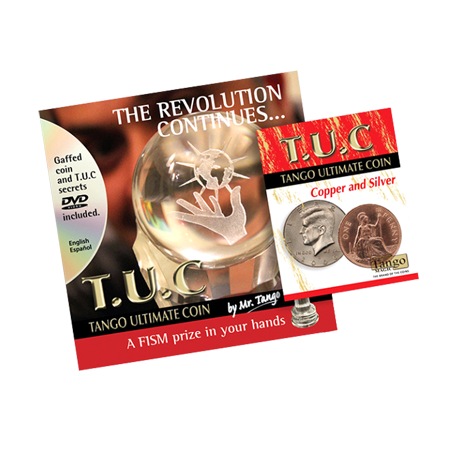 Tango Ultimate Coin (T.U.C)(D0110) Copper and Silver with instructional DVD by Tango - Trick