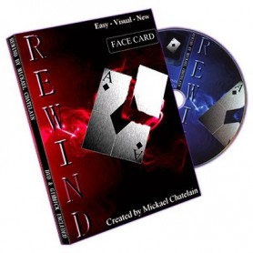 Rewind (Gimmick, DVD, FACE card, RED back) by Mickael Chatelain - Trick