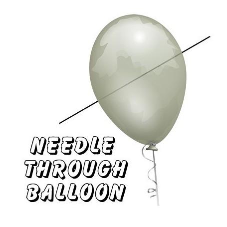 Needle Thru Balloon Professional (with 10 clear balloons) by Bazar de Magia - Trick