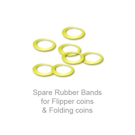 Spare Rubber Bands for Flipper coins & Folding coins - (25 per package) - Elastici