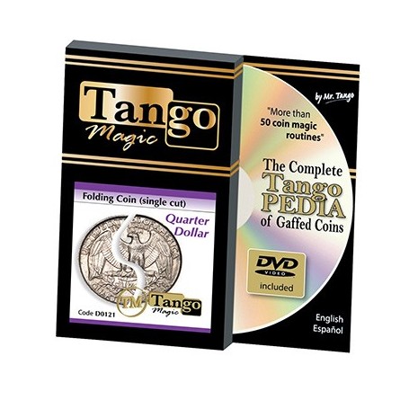 Folding Quarter dollar (Single cut w/DVD) (D0121) by Tango - Trick