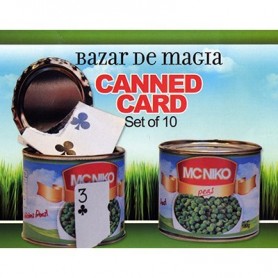 Canned Card (Red) ( Set of 10 Cans )by Bazar de Magia - Trick