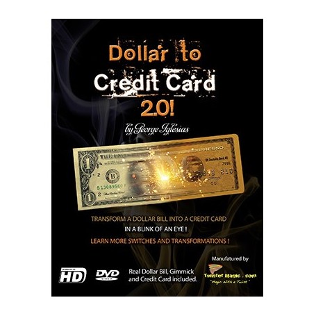 Dollar to Credit Card 2.0 (Gimmick and Online Instructions) by Twister Magic - Trick