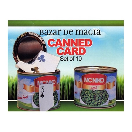 Canned Card (Blue) ( Set of 10 cans ) by Bazar de Magia - Trick