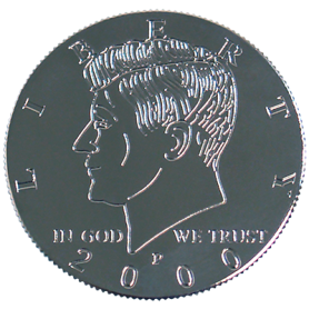Kennedy Palming Coin (Half Dollar Sized) by You Want It We Got It - Monete Sottili