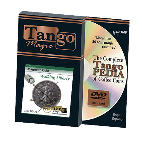 Magnetic Coin Walking Liberty (w/DVD) (D0136) by Tango - Tricks