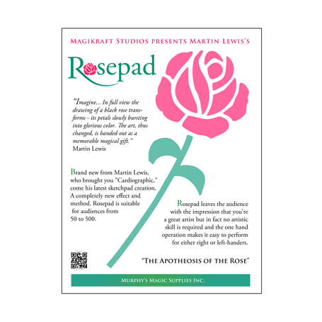 The Rose Pad (complete kit) by Martin Lewis - Trick