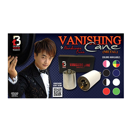 Vanishing Metal Cane (Black) by Handsome Criss and Taiwan Ben Magic - Trick