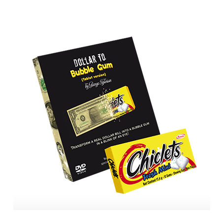 Dollar to Bubble Gum (Chiclets) by Twister Magic - Trick
