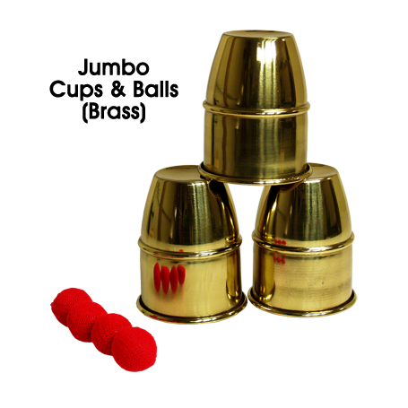 Jumbo Cups & Balls (Brass) by Premium Magic - Trick