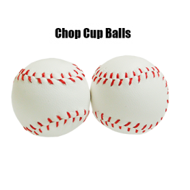 Chop Cup Balls Large White Leather (Set of 2) by Leo Smetsers - Trick