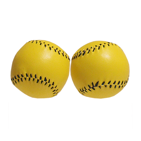 Chop Cup Balls Large Yellow Leather (Set of 2) by Leo Smetsers - Trick