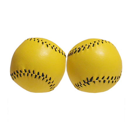 Chop Cup Balls Yellow Leather (Set of 2) by Leo Smetsers - Trick