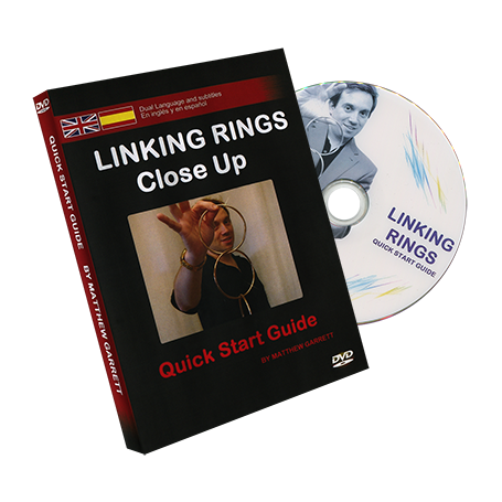 Close Up Linking Rings SILVER(BLACK BAG) (Gimmicks & DVD, SPANISH and English) by Matthew Garrett - Trick