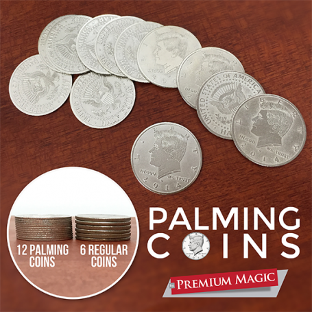 Palming Coin Set (U.S. Half design /12 piece) by Premium Magic - Monete sottili