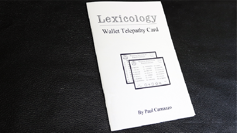 Lexicology 2.0 With Telepathy Card by Paul Carnazzo - Trick