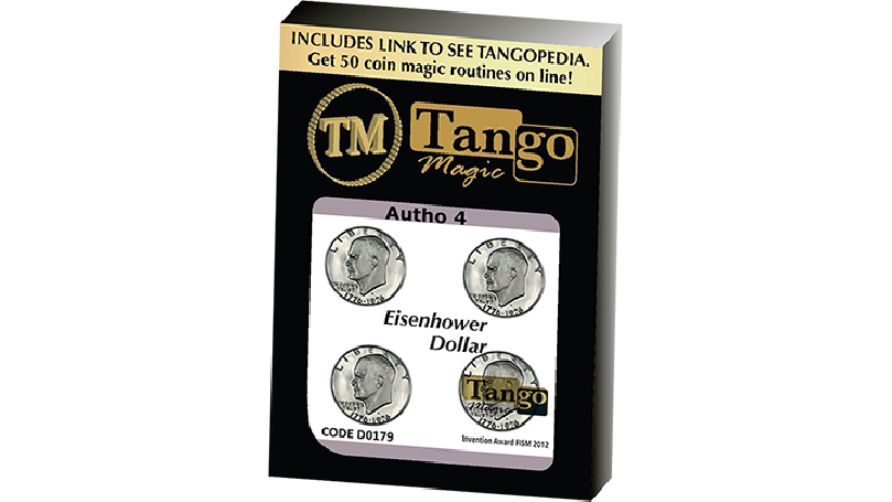 Autho 4 Eisenhower Dollar (D0179) (Gimmicks and Online Instructions) by Tango - Trick