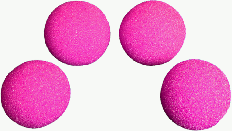 1.5 inch HD Ultra Soft  Hot Pink Palline di spugna Set of 4 from Magic by Gosh