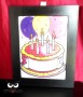 VISUAL COLORING (mod.3024) - Birthday's Cake + Frame