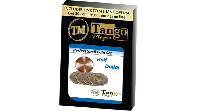 Perfect Shell Coin Set Half Dollar (Shell and 4 Coins D0201) by Tango Magic - Trick