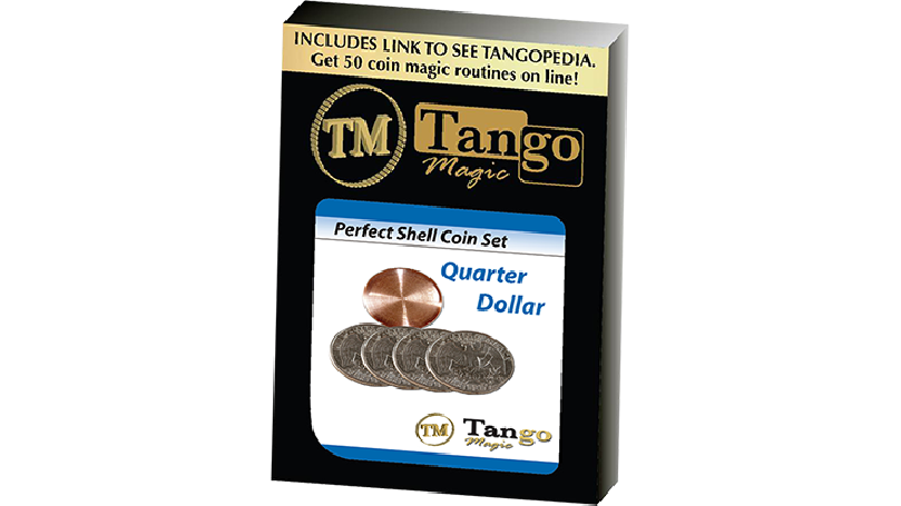 Perfect Shell Coin Set Quarter Dollar (Shell and 4 Coins D0200) by Tango Magic - Trick