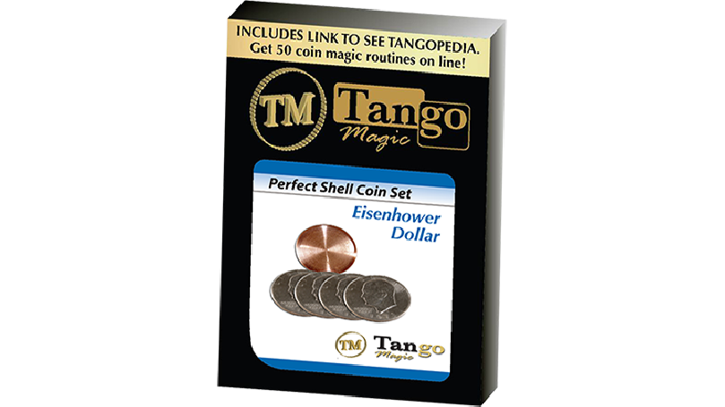 Perfect Shell Coin Set Eisenhower Dollar (Shell and 4 Coins D0202) by Tango Magic - Trick