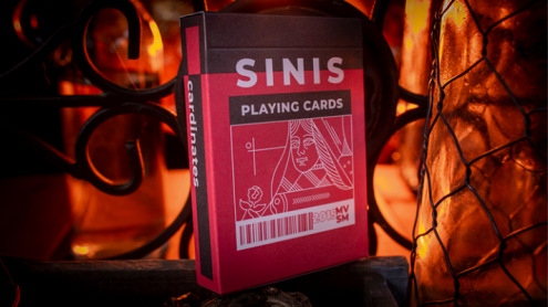 Sinis (Raspberry and Black) Playing Cards by Marc Ventosa