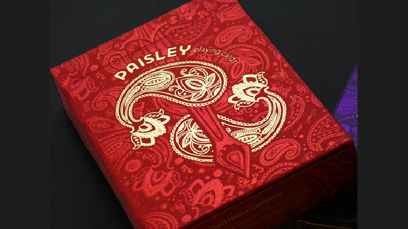 Paisley Royals (Red) Playing Cards by Dutch Card House Company
