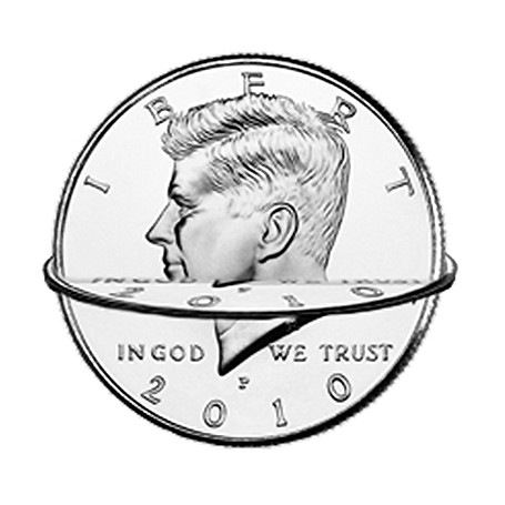 Coin Thru Coin - Mezzo Dollaro -Trick