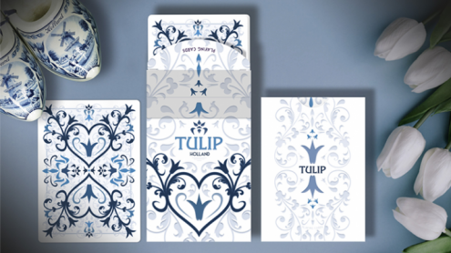 White Tulip Playing Cards Dutch Card House Company