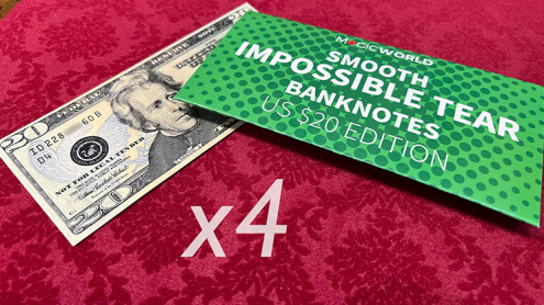 Impossible Tear Bank Notes USD (Gimmicks and Online Instructions) by MagicWorld - Banconote Fac Simil