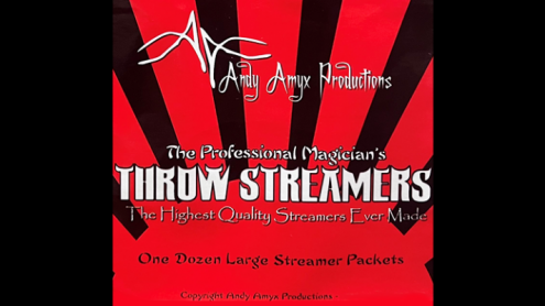Throw Streamers RED by Andy Amyx ( 1dozen  equals  1 unit) - Trick