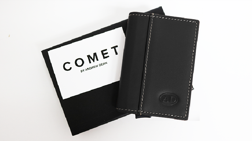 Comet Black Leather Silver Shell (Gimmicks and Online Instruction) by Andrew Dean - Trick