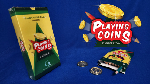 PLAYING COINS (Gimmicks and Online Instructions) by Gustavo Raley Monete di cioccolato