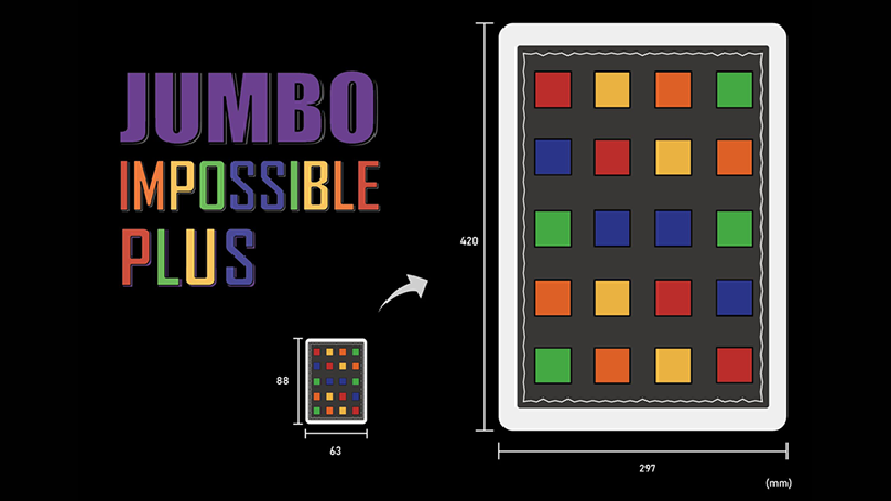 Jumbo Impossible Plus 30X42 (Gimmicks and Online Instructions) by Hank & Himitsu Magic - Trick